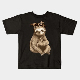 Lazy Day Essential: Cute Sloth Print on Comfy Tee Kids T-Shirt